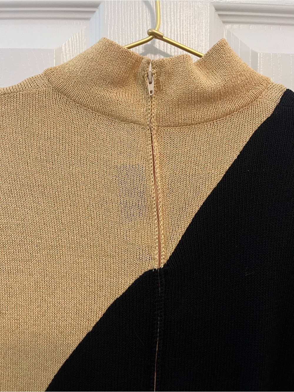 St. John Evening by Marie Gray Vintage Black & Gold Metallic Knit Maxi Dress - Picture 14 of 16